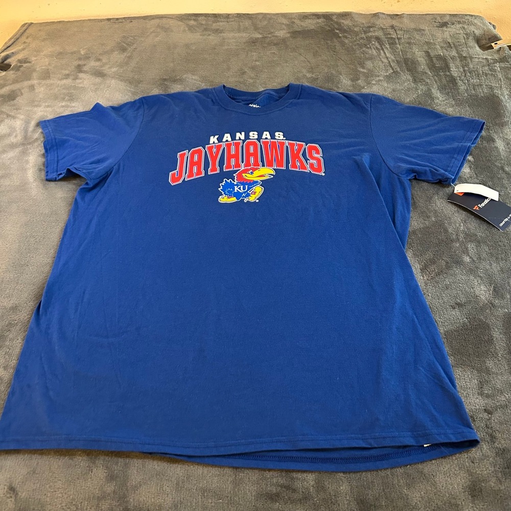Fanatics Kansas Jayhawks T-Shirt NCAA College Graphic Tee Blue Women Extra Large